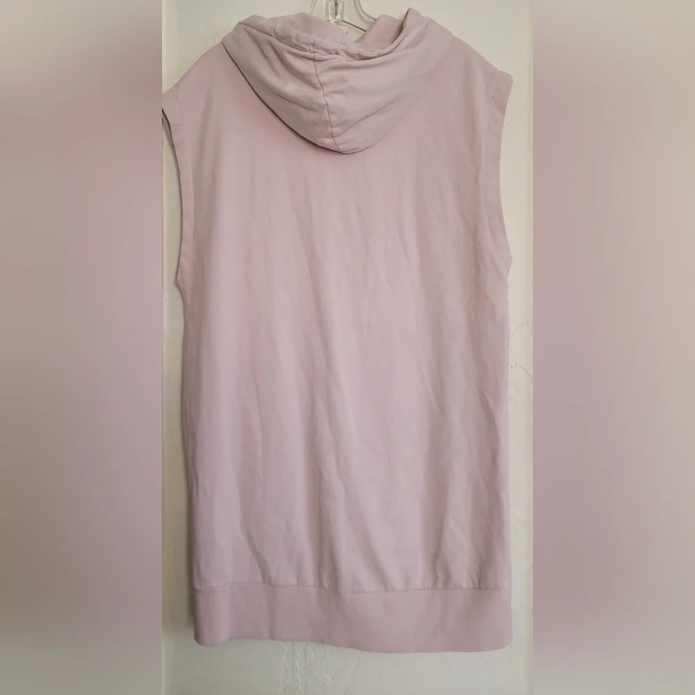 New Zara Pink Washed Plush Sweatshirt Dress Y2K Hoodie 1990 Los Angeles Small - Picture 12 of 15
